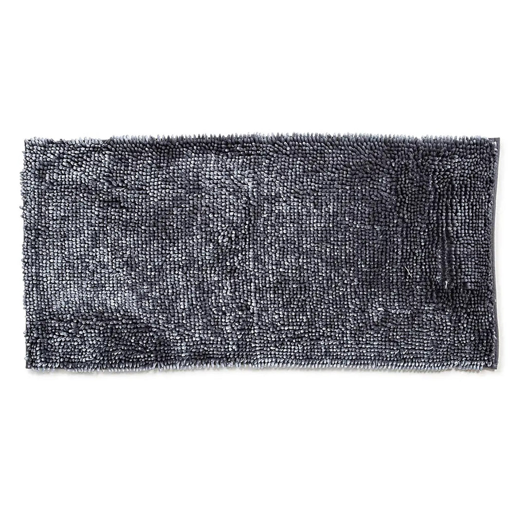 Luxury Chenille Bath Mat - Charcoal