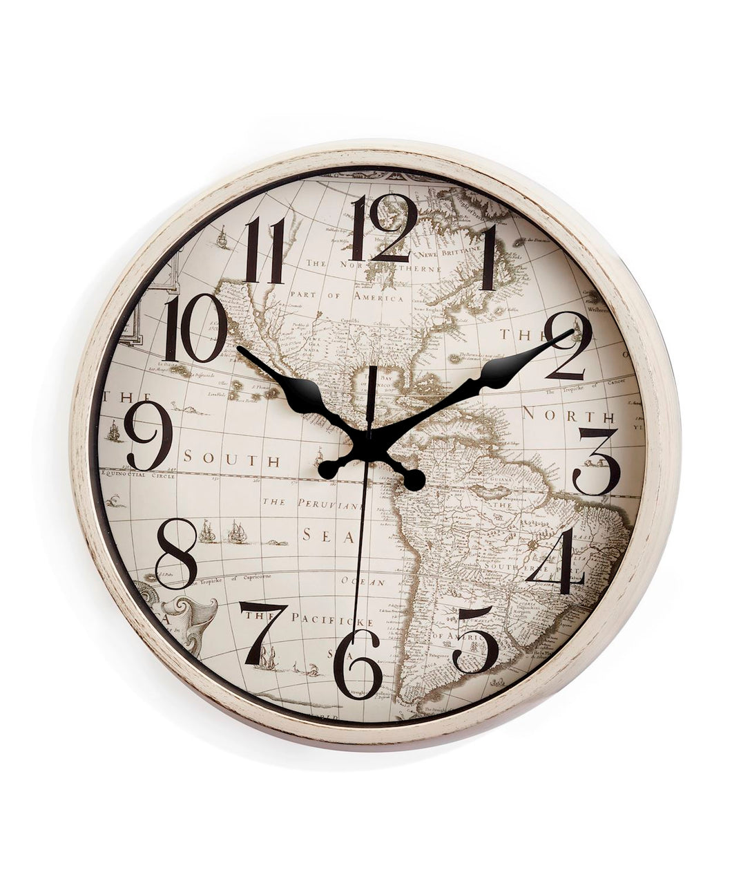 Round Map Design Wall Clock