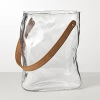 Load image into Gallery viewer, Handbag Clear Glass Vase - Large
