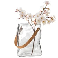 Load image into Gallery viewer, Handbag Clear Glass Vase - Large
