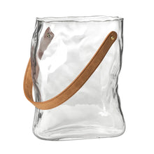 Load image into Gallery viewer, Handbag Clear Glass Vase - Large
