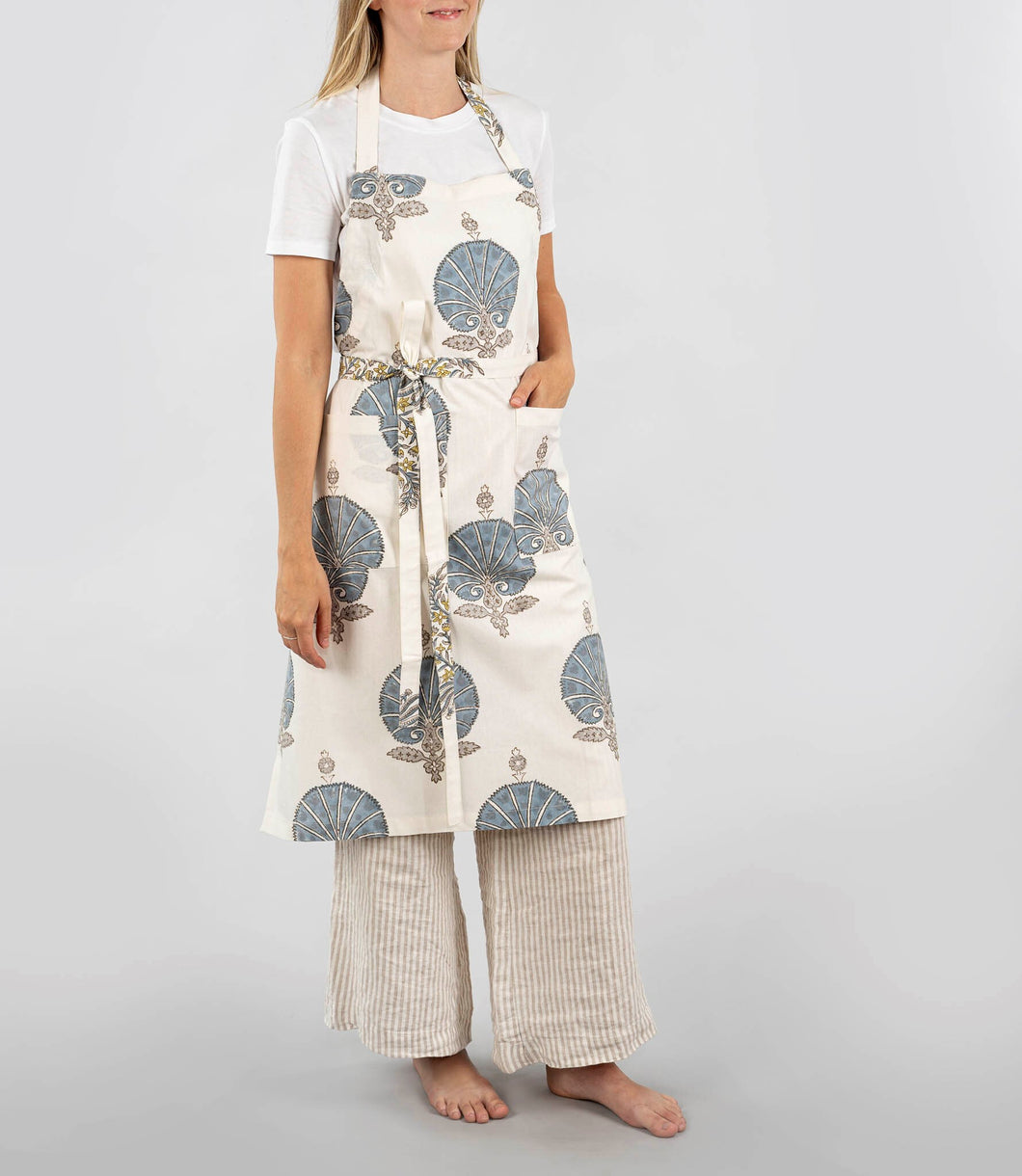 Flora Block Print Apron