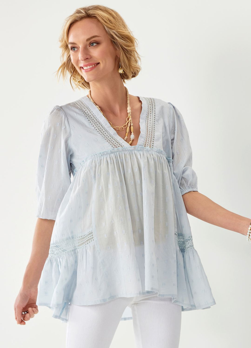 Ellie Cotton Lace Baby Doll Tunic