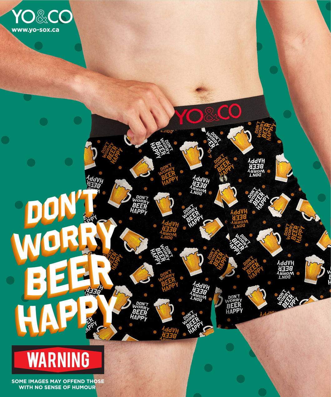 Yo & Co Boxer Brief - Don't Worry Beer Happy