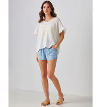 Load image into Gallery viewer, Beachcomber Short Ruffle Sleeve Top
