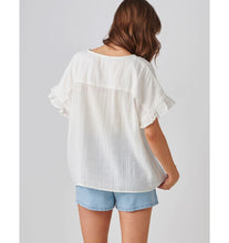 Load image into Gallery viewer, Beachcomber Short Ruffle Sleeve Top
