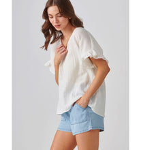 Load image into Gallery viewer, Beachcomber Short Ruffle Sleeve Top
