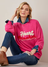 Load image into Gallery viewer, Chenille Graphic Sweatshirt - Love
