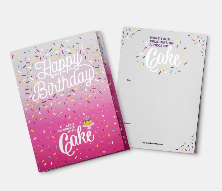 Birthday Cake Card - Pink