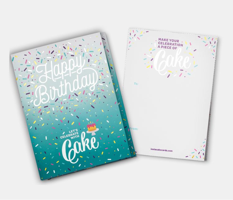 Birthday Cake Card - Teal