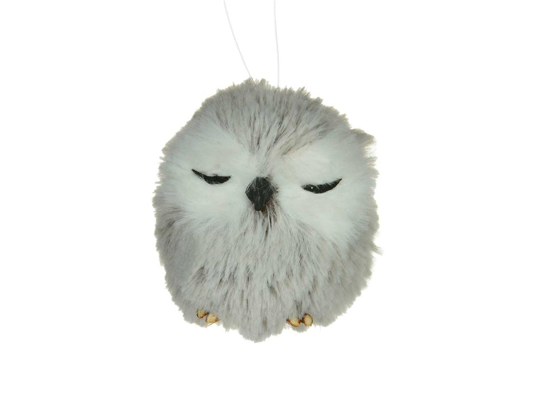 Cute Grey Owl Ornament