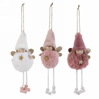 Penelope Faux Fur Fairy Ornament